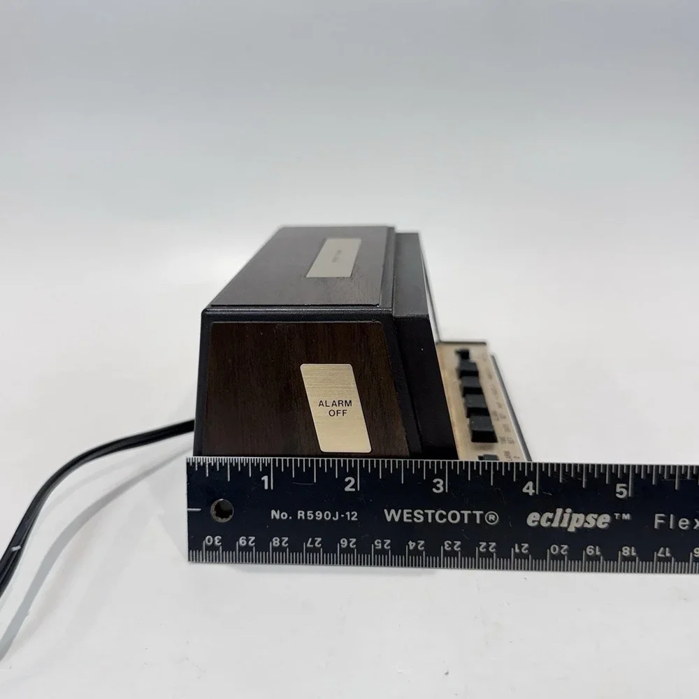 Vintage Sears Roebuck Tradition Alarm Clock Faux Woodgrain Model 47176 Hong Kong